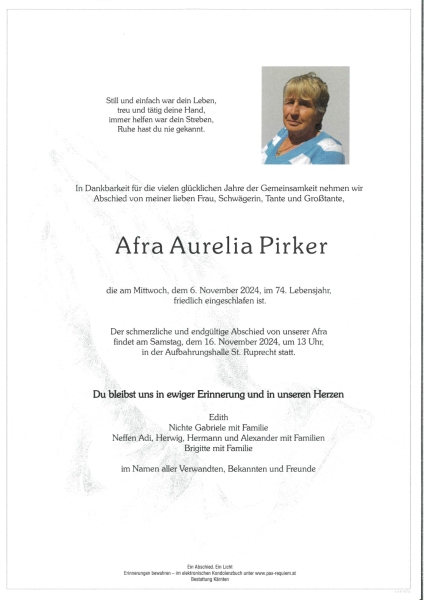 Parte Afra Aurelia Pirker