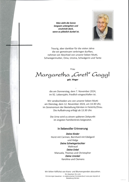 Parte Margaretha Gaggl