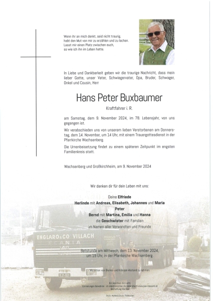 Parte Hans Peter Buxbaumer