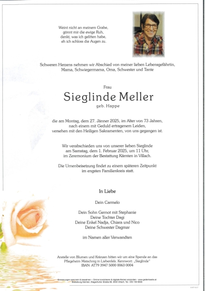 Parte Sieglinde Meller, geb. Happe