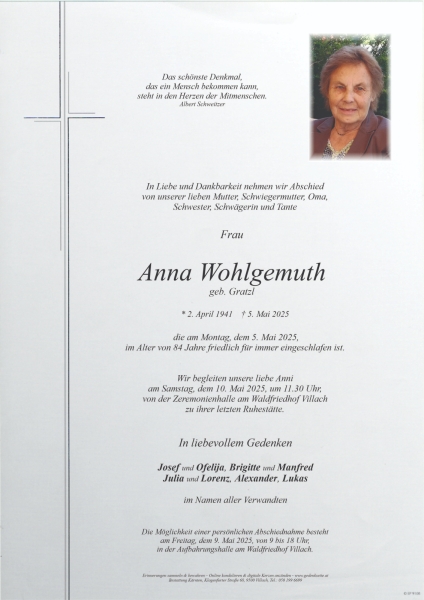 Parte Anna Wohlgemuth