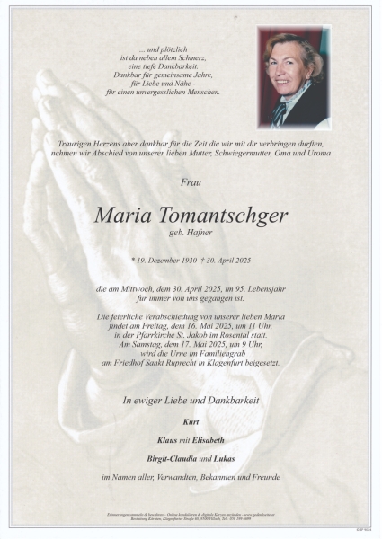 Parte Maria Tomantschger