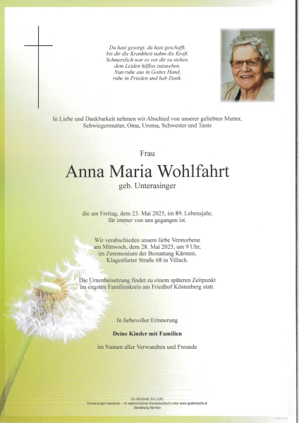 Parte Anna Maria Wohlfahrt