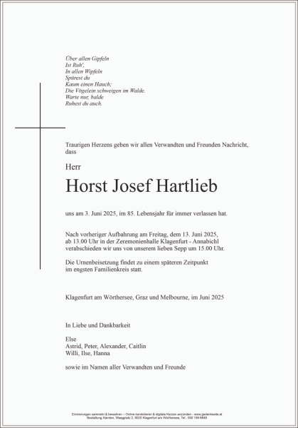 Parte Horst Josef Hartlieb