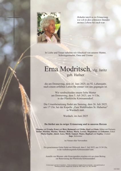 Parte Erna Modritsch