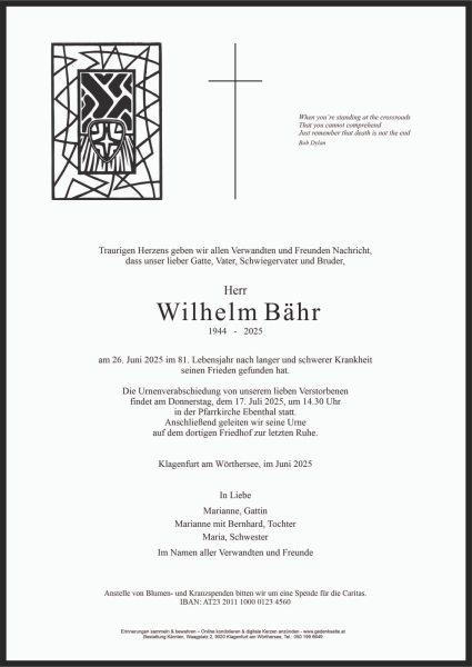 Parte von Wilhelm Bähr