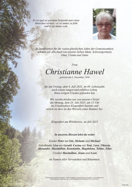 Parte von Christianne Hawel