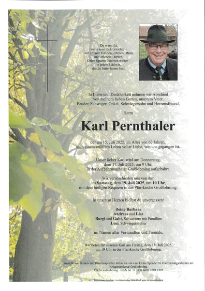 Parte von Karl Pernthaler