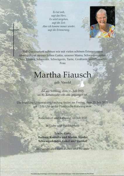 Parte Martha Fiausch
