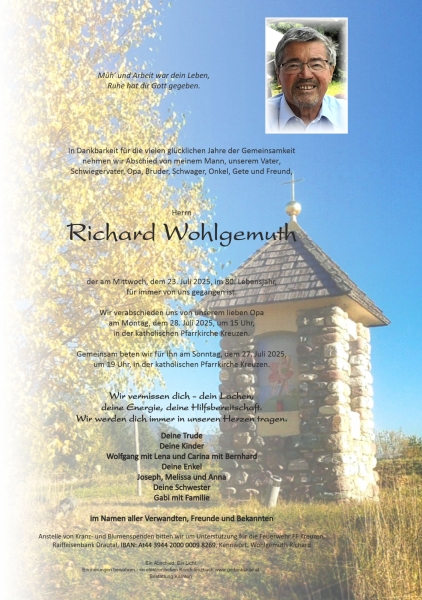 Parte Richard Wohlgemuth