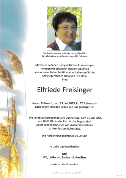 Parte Elfriede Freisinger