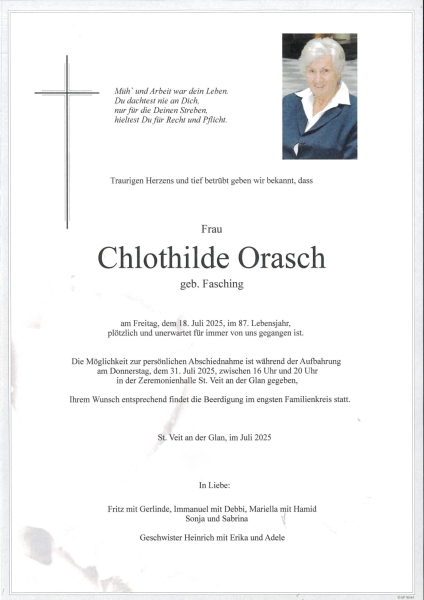 Parte Chlothilde Orasch