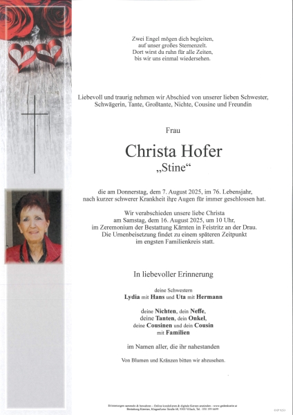 Parte Christa Maria Hofer