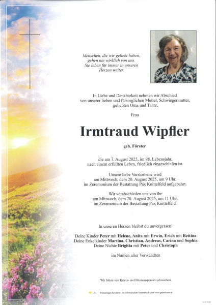 Parte von Irmtraud Wipfler