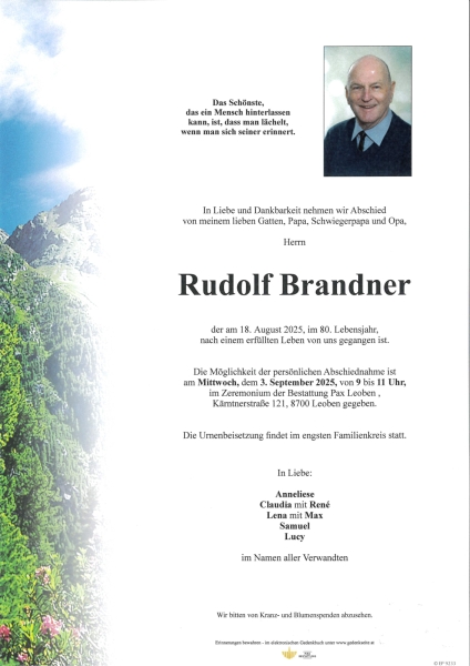 Parte von Rudolf Brandner