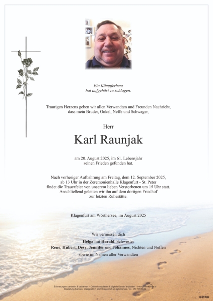 Parte von Karl Raunjak