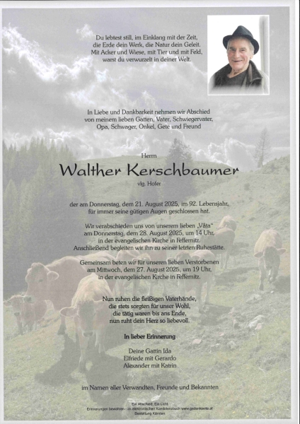 Parte von Walther Kerschbaumer