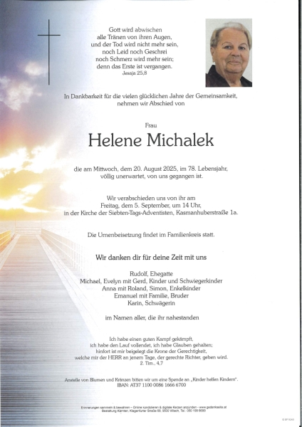 Parte von Helene Michalek