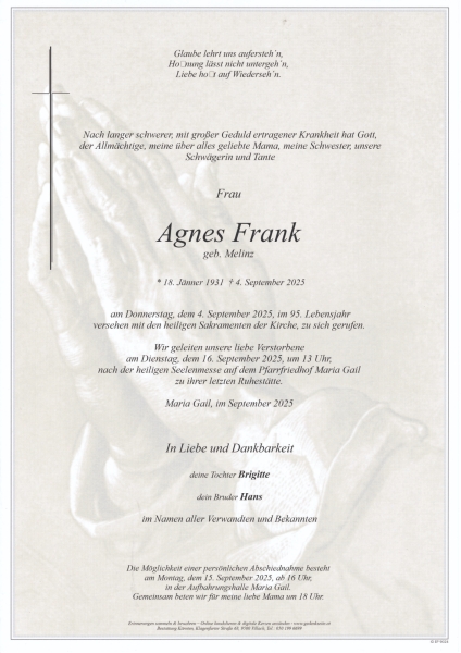 Parte von Agnes Frank