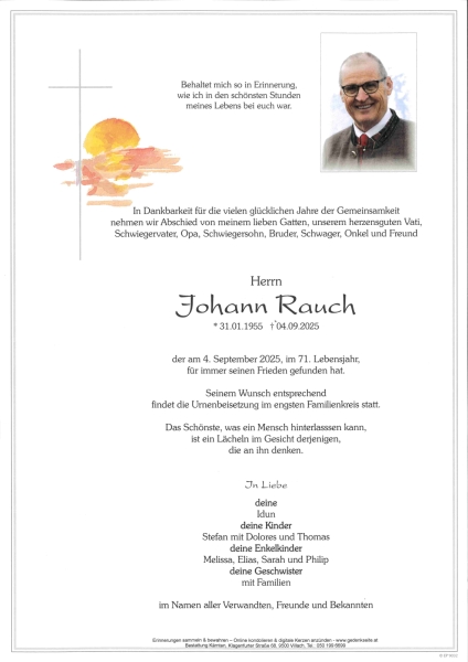 Parte von Johann Rauch