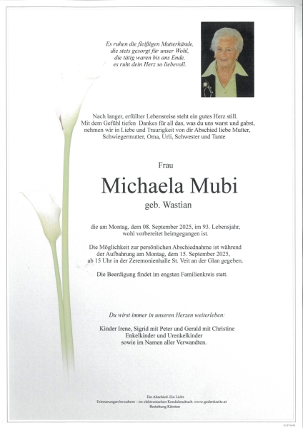 Parte Michaela Mubi
