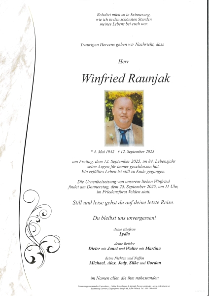 Parte Winfried Hubert  Raunjak