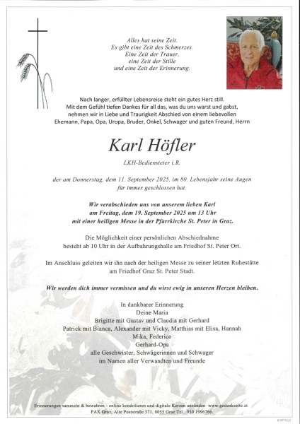 Parte von Karl Höfler