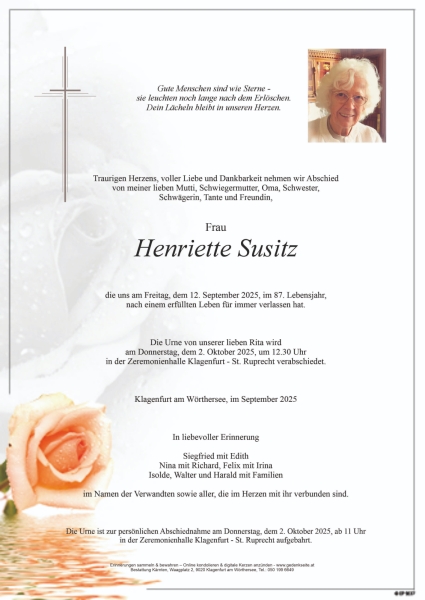 Parte Henriette Susitz