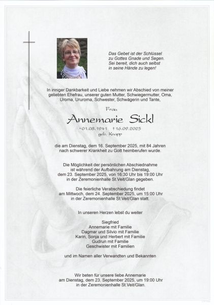 Parte von Annemarie Sickl