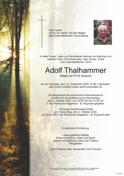 Parte von Adolf Thalhammer