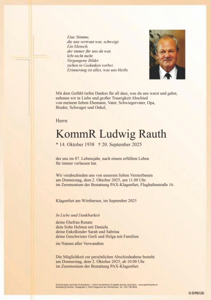 Parte von Ludwig Rauth