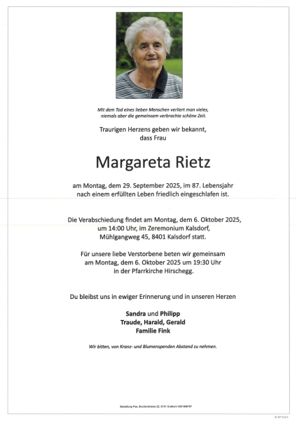 Parte Margareta Rietz