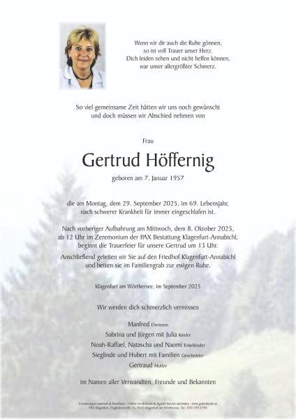 Parte von Gertrud Höffernig