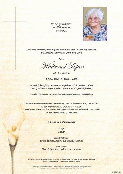 Parte von Waltraud Fojan