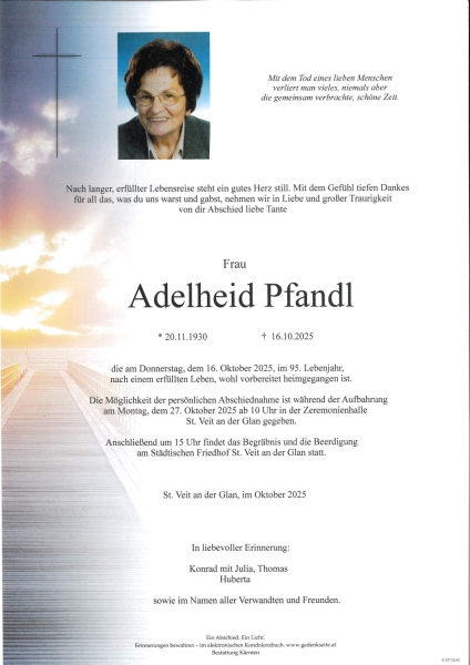 Parte von Adelheid Pfandl