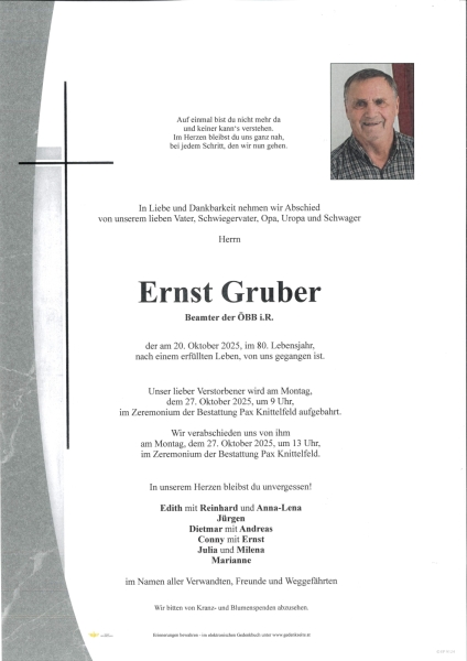 Parte von Ernst Gruber