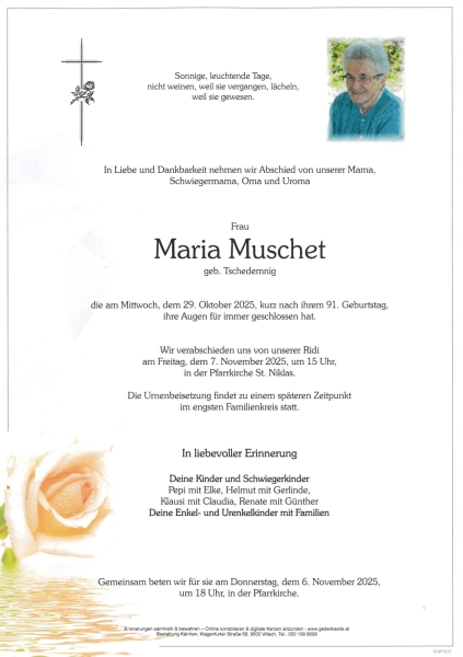 Parte von Maria Muschet