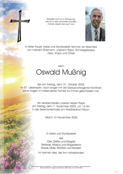 Parte Oswald Karl Mußnig
