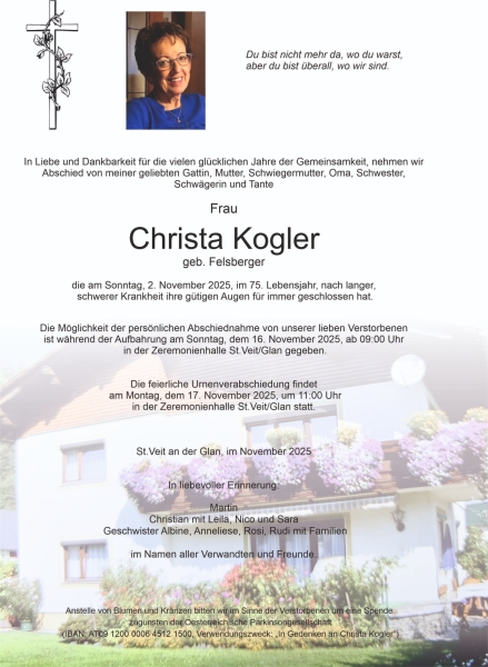 Parte von Christa Kogler