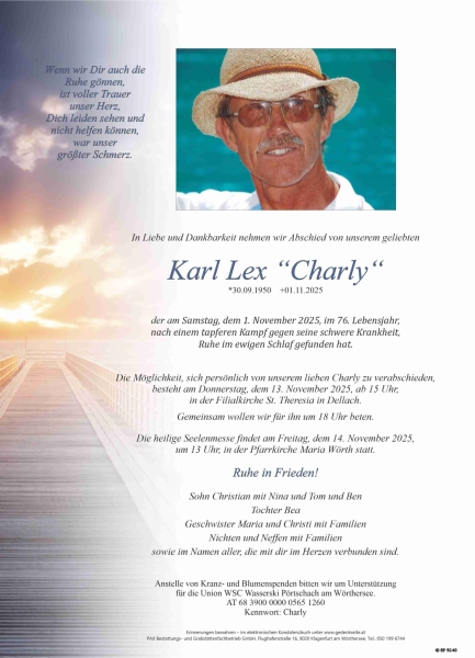 Parte von Karl "Charly" Lex