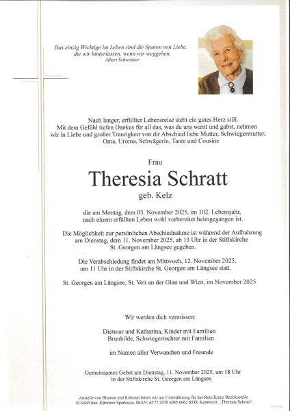 Parte von Theresia Schratt