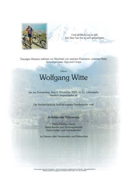 Parte von Wolfgang  Witte