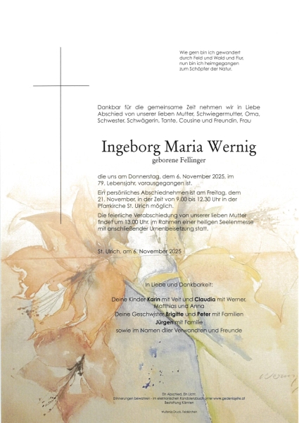 Parte Ingeborg Maria  Wernig