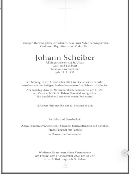 Parte Johann  Scheiber 