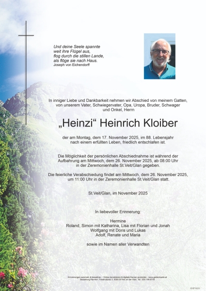 Parte Heinrich Kloiber