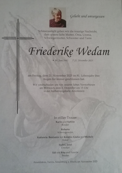 Parte Friederike Wedam