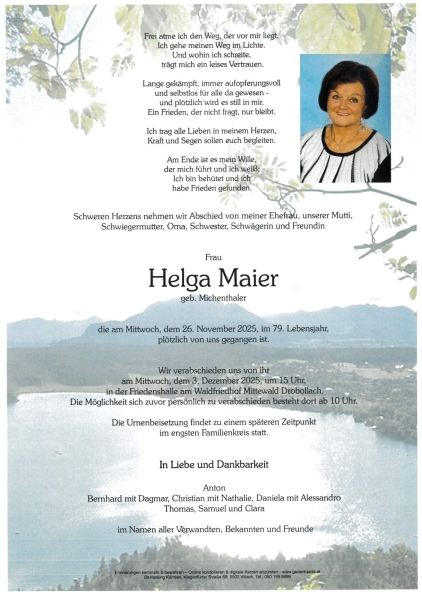 Parte Helga Maier, geb. Michenthaler