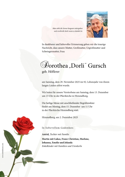 Parte Dorothea  Gursch