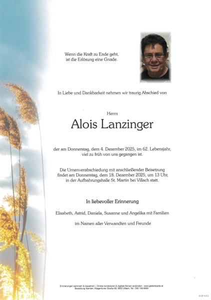 Parte von Alois Lanzinger