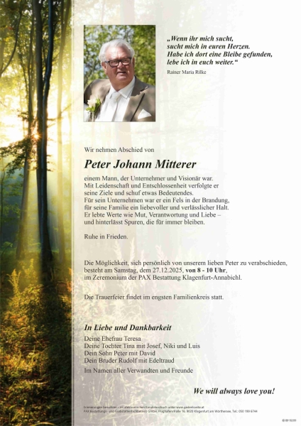 Parte von Peter Johann  Mitterer